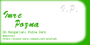 imre pozna business card